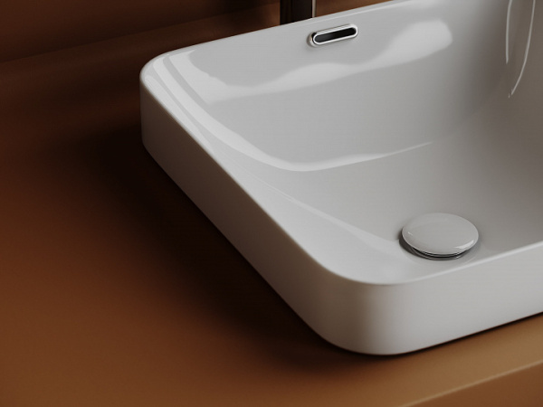 Ceramicanova Умывальник встраиваемая сверху квадратная Element 438x438x172