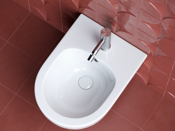 Ceramicanova Биде подвесное Forma, с керамическим донным клапаном, 1 отв под смеситель, с крепежом
