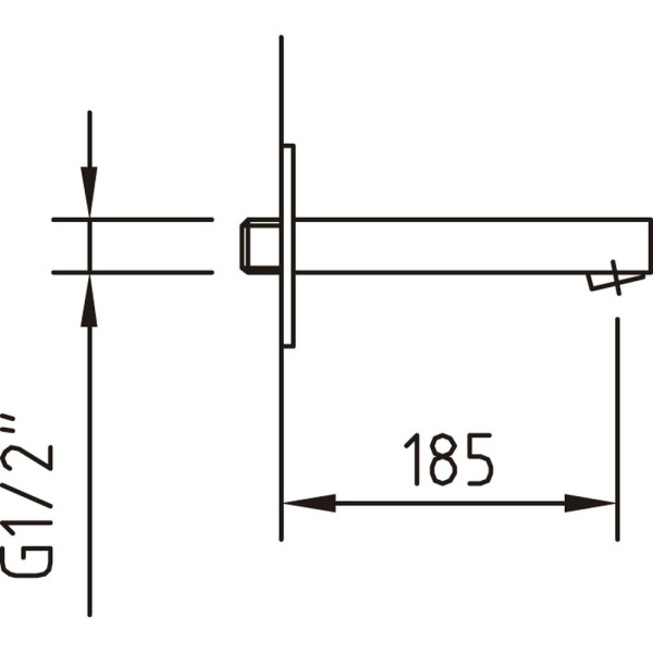 Излив для ванны CLEVER BIMINI 185mm, хром