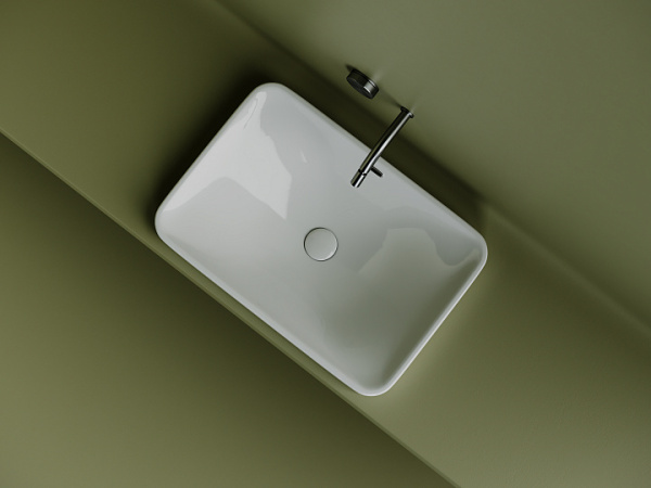 Ceramicanova Умывальник прямоугольный встраиваемый сверху в столешницу Element 605*415*185 мм