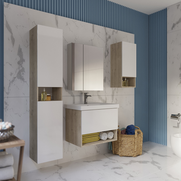 99.0815 Perfecto 35 Полупенал, дуб эврика/белый лак