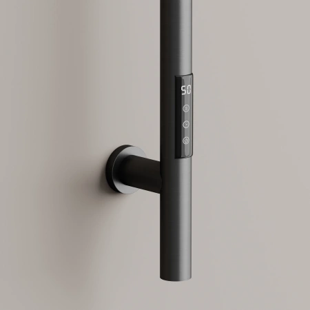 Sancos Полотенцесушитель Etna электрический 150x3 I-образный, вороненая сталь