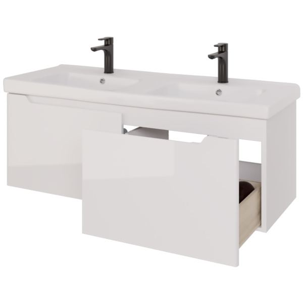 99.9400 W 125 Тумба подвесная, 2 ящ., белая