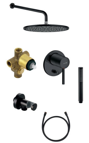 KLUDI BOZZ Комплект для душа  (7 в 1) черный матовый New