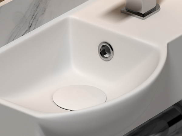 Ceramicanova Умывальник подвесной прямоугольный Element 400*220*120мм, чаша слева