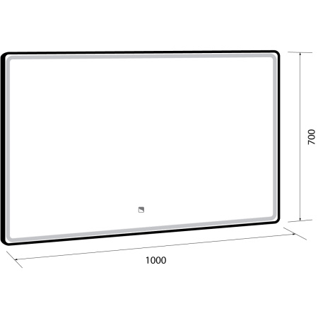 99.9030 POINT Зеркало 100x70 см, LED-подсветка