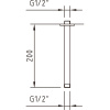 Кронштейн CLEVER ROOF потолочный 200 mm, хром
