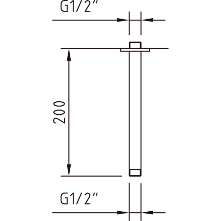 Кронштейн CLEVER ROOF потолочный 200 mm, хром