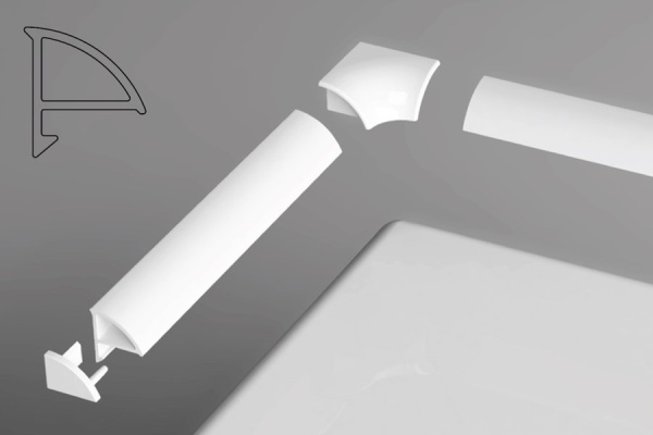 Универсальная декоративная планка 11/1100 белая