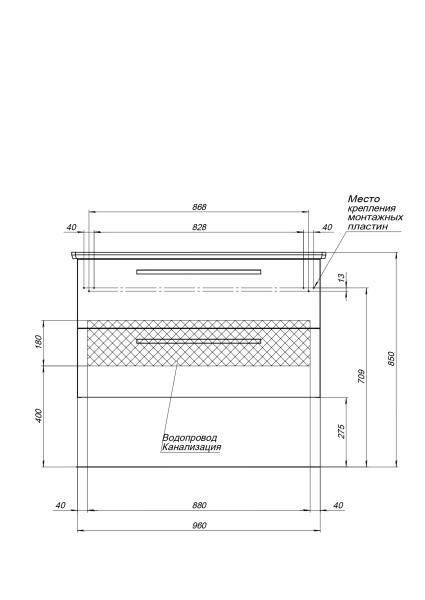 *77.0106D Тумба Dreja Gio, 100см, подвесная, дуб кантри