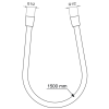 IS Шланг для душа IDEALFLEX, 1500 мм, хром