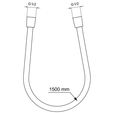 IS Шланг для душа IDEALFLEX, 1500 мм, хром