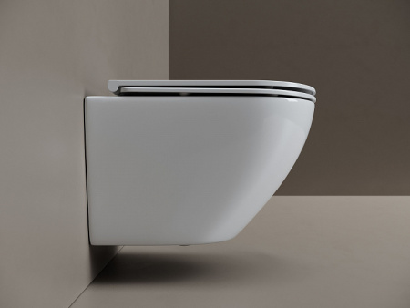 Ceramicanova Унитаз подвесной  Whirl торнадо 3.0 сиденье микролифт крепления белый