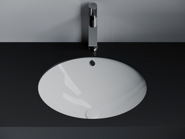 Ceramicanova Умывальник овальный встраиваемый снизу Era 615x435x220 мм цвет белый