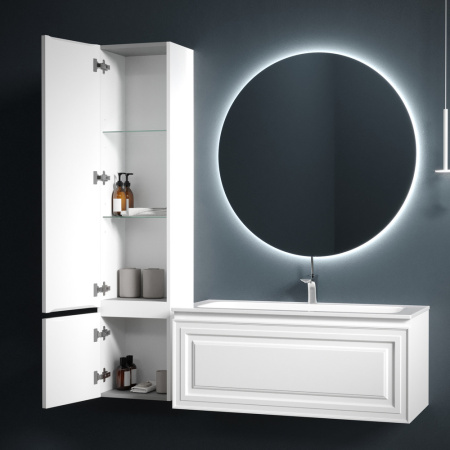 Шкаф-пенал SANCOS Very подвесной левый,  Bianco , 350х300х1600 мм, арт. PVR35LW