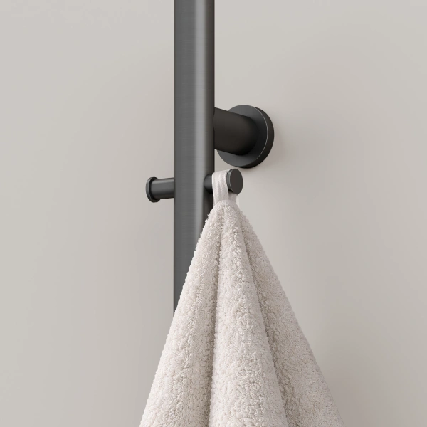 Sancos Полотенцесушитель Etna электрический 150x3 I-образный, вороненая сталь