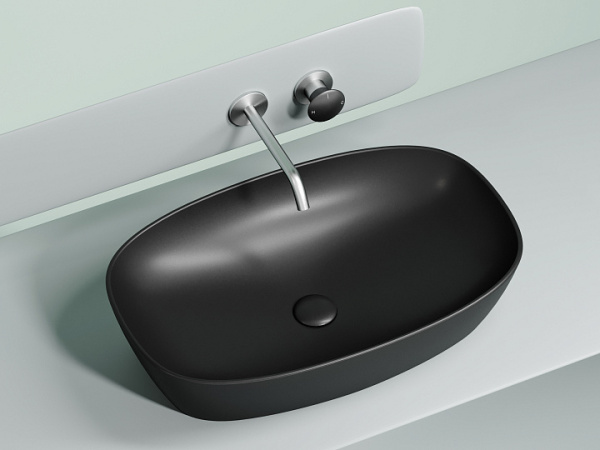 Ceramicanova Умывальник накладной овальный Element 600*380*138мм, черный