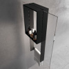 Полка с полотенцедержателем 35х90 см Novellini Frame, цвет Black Matt