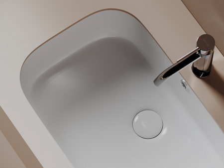 Ceramicanova Умывальник Era прямоугольный 570x395x195 встраиваемый снизу, с отверст.слива-перелива