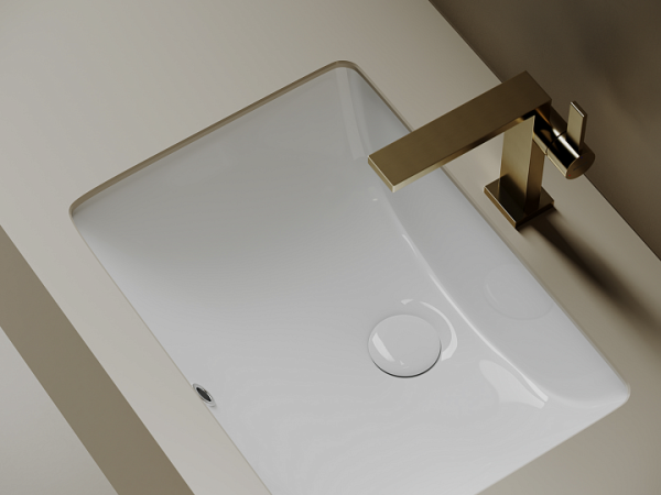 Ceramicanova Умывальник Era прямоугольный 515x380x195 встраиваемый снизу,с отверст.слива-перелива