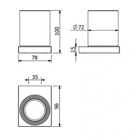 KLUDI VELA C держатель со стаканом, белый матовый