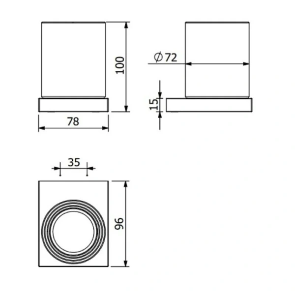 KLUDI VELA C держатель со стаканом, белый матовый
