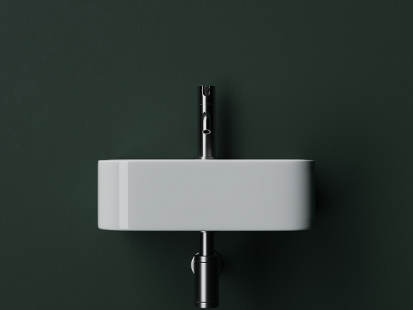 Ceramicanova Умывальник подвесной AURA с 1 отверстием для смесителя, без перелива 435*395*135мм