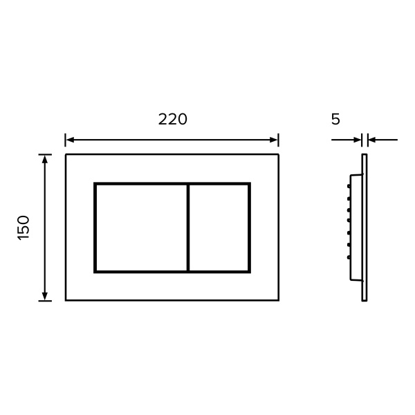 N500413 TECEbase 3.0 Модуль в комплекте с панелью смыва TECEnow белая