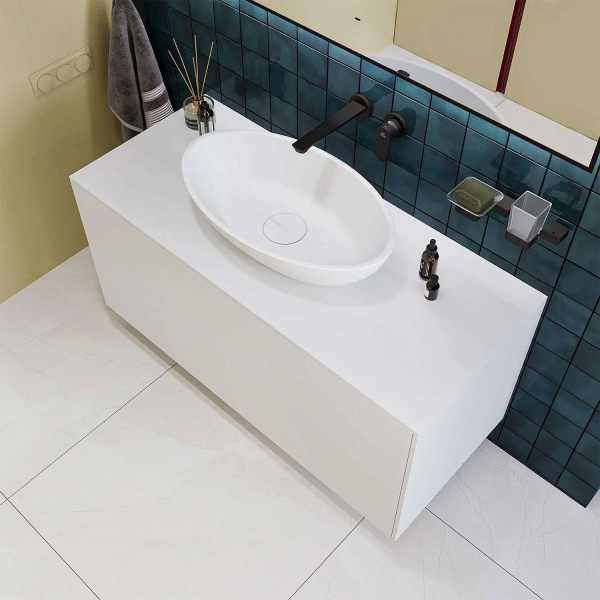 Умывальник Kupala LUKA накладной 630х380х140 мм белый матовый