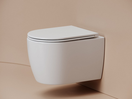 Ceramicanova Унитаз подвесной Noe 52см, торнадо 3.0 сиденье микролифт крепления белый