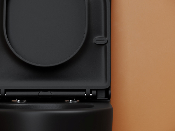 Напольный пристенный унитаз Metropol смыв Торнадо черный матовый CN4001TMB