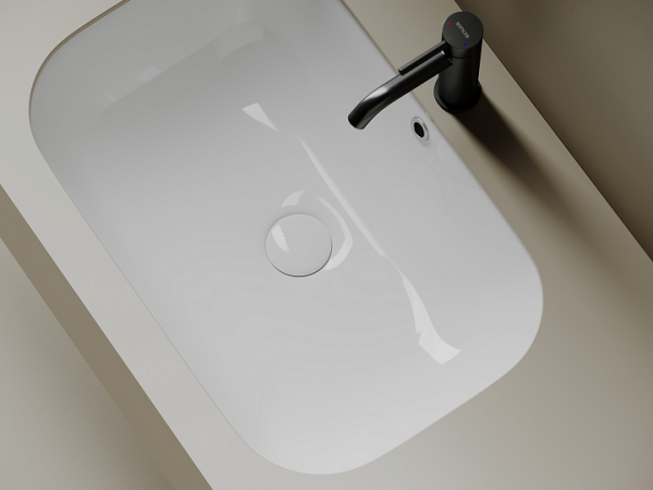 Ceramicanova Умывальник Era прямоугольный 515x380x195 встраиваемый снизу,с отверст.слива-перелива