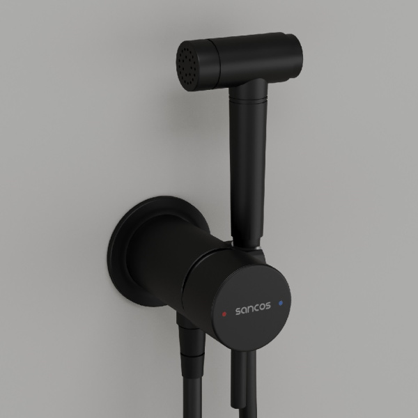 Sancos Гигиенический душ Atom, черный мат.