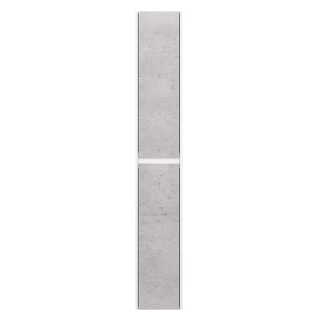 99.0505 Пенал Dreja Slim, 30 см, универсальный, 2 дверцы, 4 стеклянные полки, белый глянец / бетон