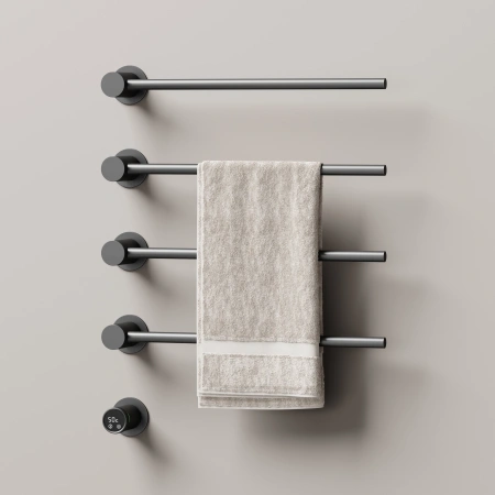 Sancos Полотенцесушитель Linea электрический встраиваемый , вороненая сталь