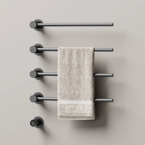 Sancos Полотенцесушитель Linea электрический встраиваемый , вороненая сталь