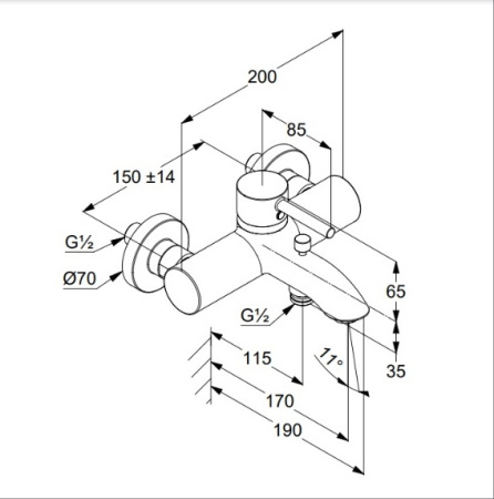KLUDI BOZZ Смеситель для ванны и душа