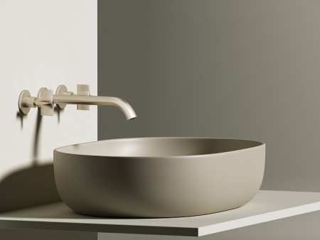 Ceramicanova Умывальник накладной овальный Element 600*415*135мм,Капучино Матовый 