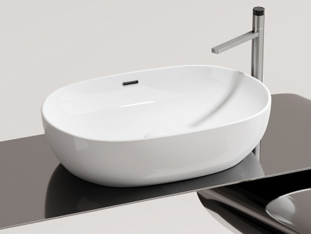 Ceramicanova Умывальник накладной овальный Element 610*420*155мм со сливом переливом