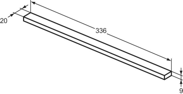 IS Ручка I.LIFE 34 см, для тумбы под умывальник,черный матовый