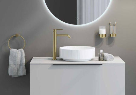 KLUDI VELA R Держатель для полотенец (кольцо), брашированное золото