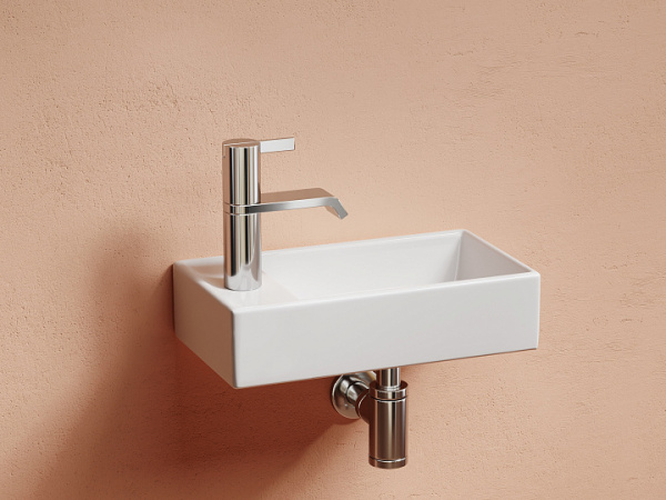 Ceramicanova Умывальник подвесной прямоугольный Element 407*217*100, чаша справа, белая