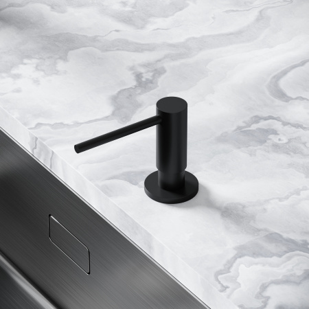 Sancos Дозатор для кухонной мойки, объем 500 мл, цвет черный матовый, арт. SC40100MB