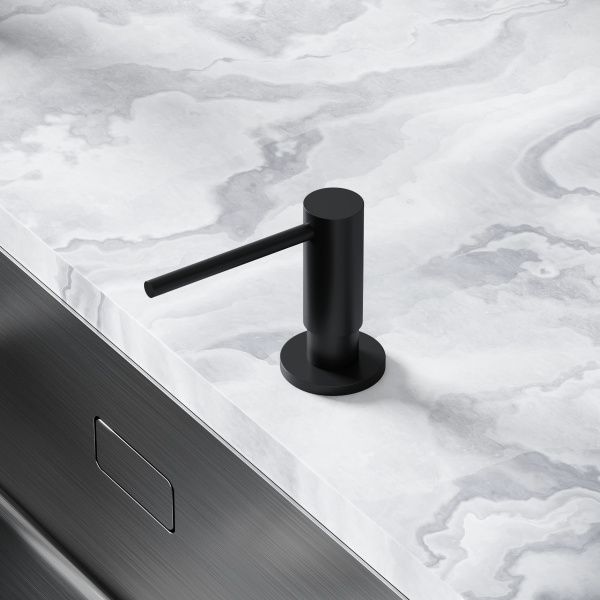 Sancos Дозатор для кухонной мойки, объем 500 мл, цвет черный матовый, арт. SC40100MB