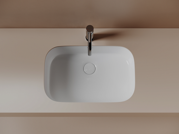Ceramicanova Умывальник Era прямоугольный 570x395x195 встраиваемый снизу, с отверст.слива-перелива