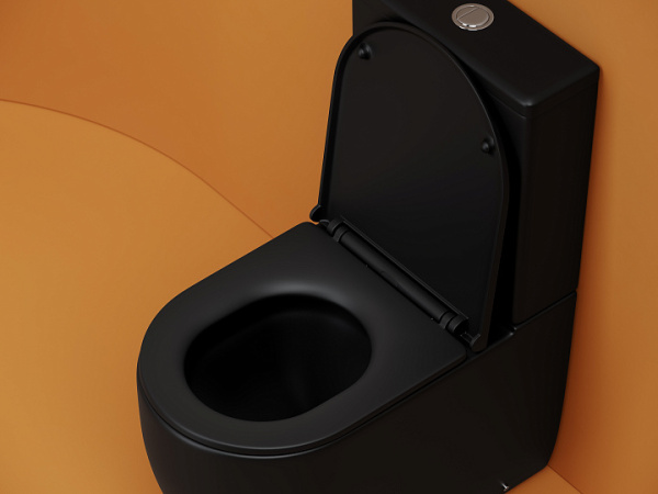 Напольный пристенный унитаз Metropol смыв Торнадо черный матовый CN4001TMB