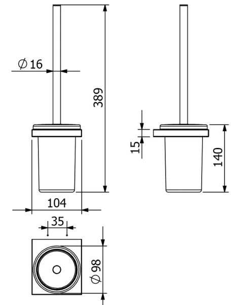 KLUDI VELA C  Туалетный гарнитур, брашированное золото