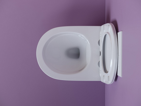 Ceramicanova Унитаз подвесной Uno Rimless, с ультратонким сиденьем, микролифт, белый