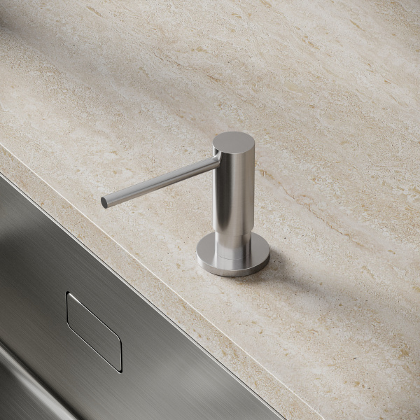 Sancos Дозатор для кухонной мойки, объем 500 мл, цвет брашированный никель, арт. SC40100BN