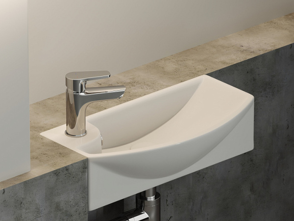 Ceramicanova Умывальник подвесной Element 455*220*130мм, чаша справа, белый